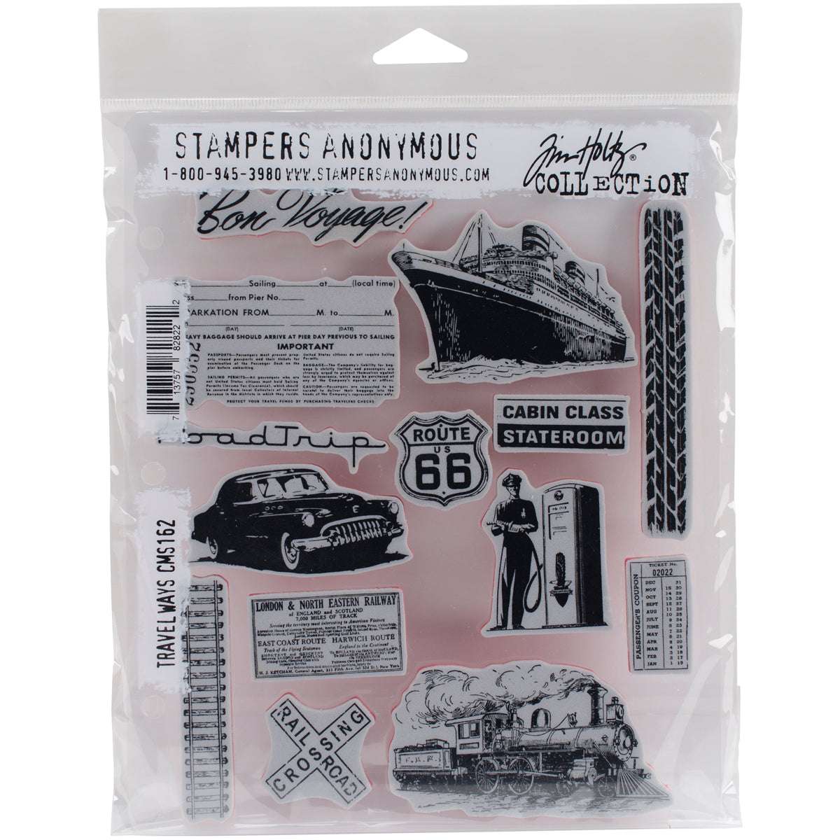 Tim Holtz Cling Stamps 7"X8.5"-