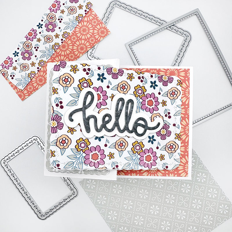 Hi, hey, hello Word Dies - Large Style