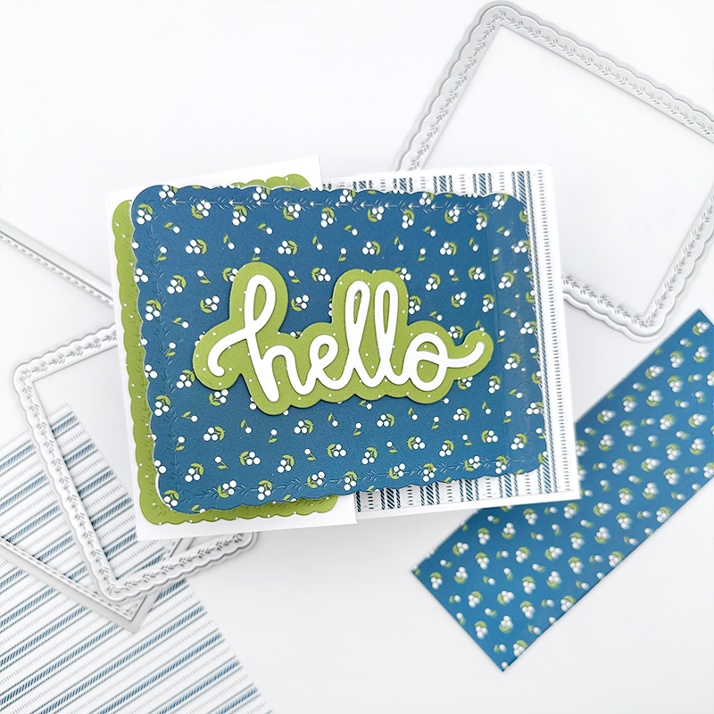 Hi, hey, hello Word Dies - Large Style