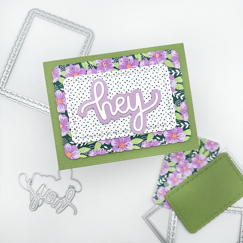 Hi, hey, hello Word Dies - Large Style
