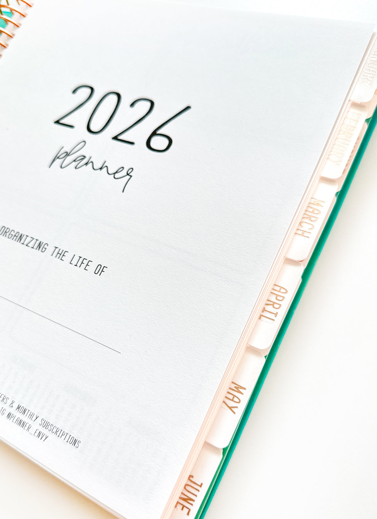 2026 Planner - Signature Layout, Spiral Bound - "Teal" (#208)