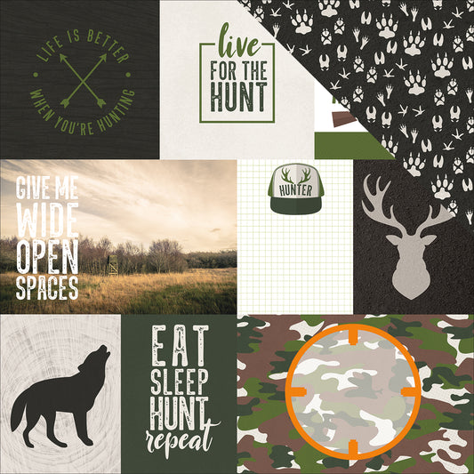 The Great Outdoors Hunting Double-Sided Cardstock 12"X12"-Hunting Tags