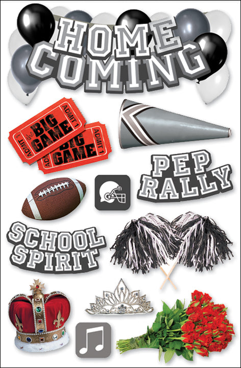 Paper House 3D Stickers 4.5"X7.5" -Homecoming