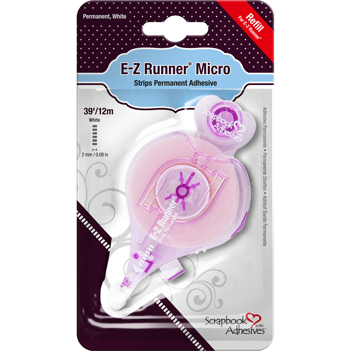 Scrapbook Adhesives E-Z Runner Micro Adhesive Refill-Permanent, .08"X39'