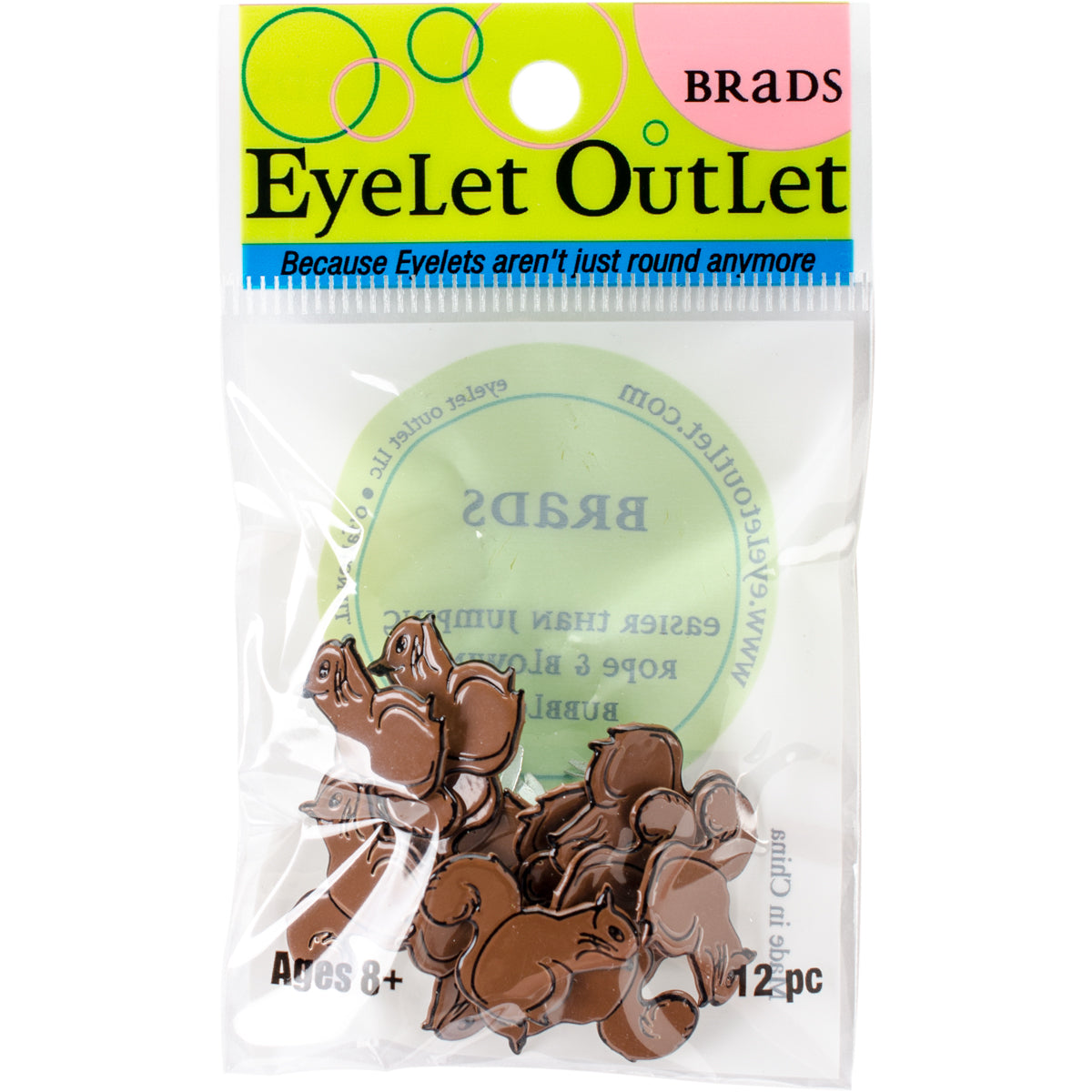 Eyelet Outlet Shape Brads 12/Pkg-Bumble Bees