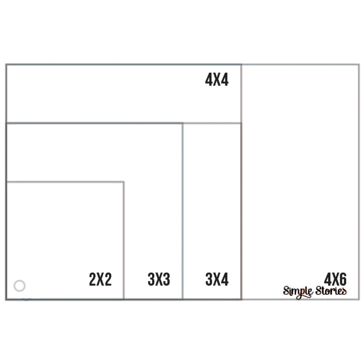 Simple Stories Sn@p! Photo Crops 5/Pkg-Square & Rectangle