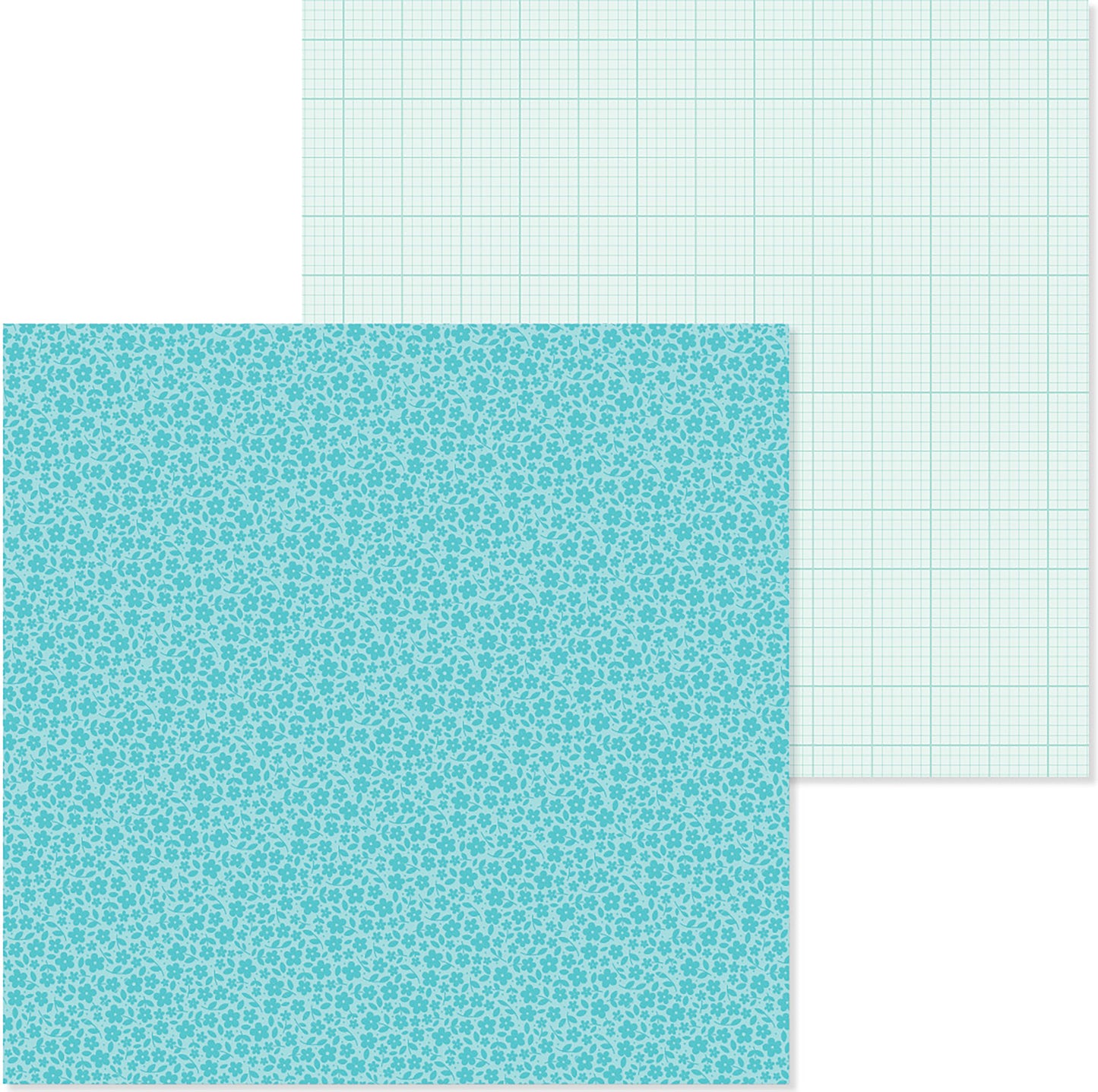Doodlebug Petite Prints Floral/Graph Cardstock 12"X12"- Select Style