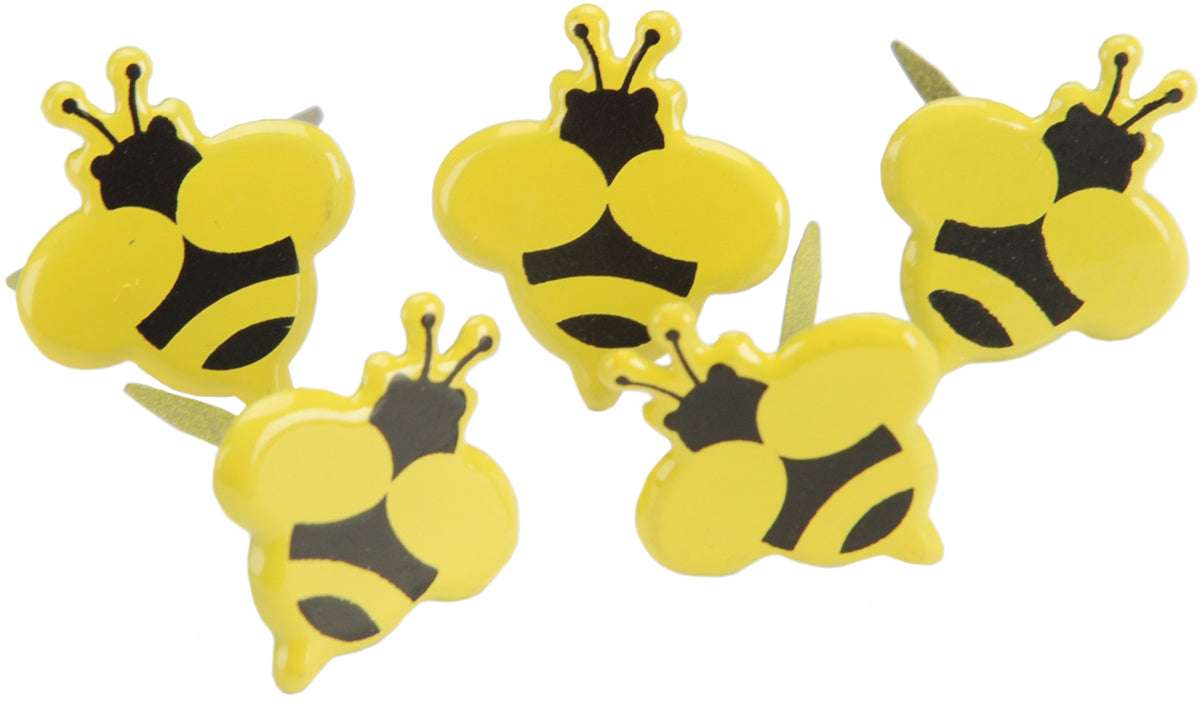 Eyelet Outlet Shape Brads 12/Pkg-Bumble Bees