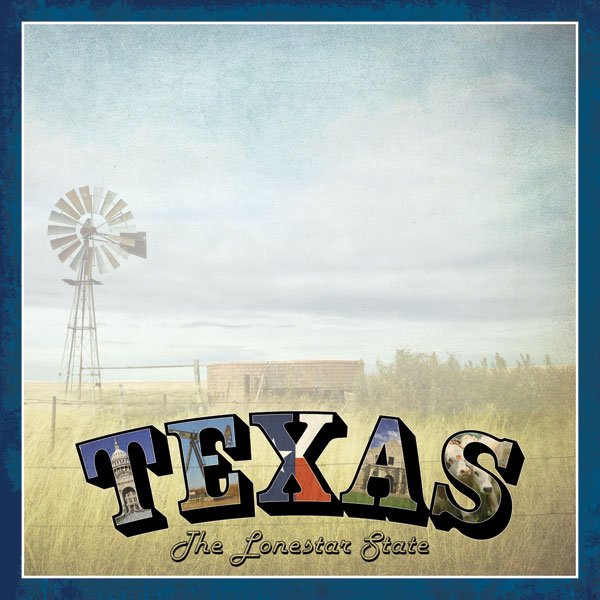 Texas Vintage Paper 12 x 12