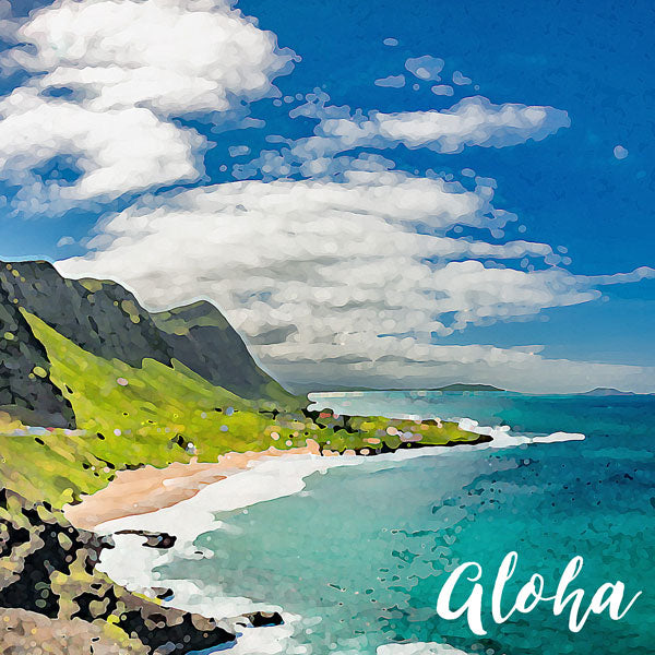 Hawaii Coast - Left Paper 12 x 12 Scrapbook Paper