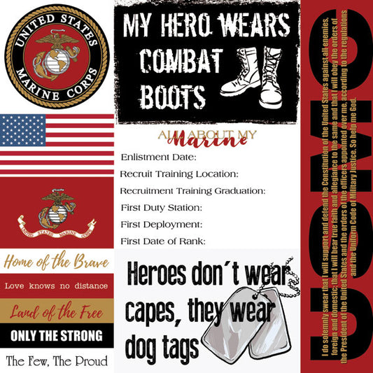 Marines Tags Paper (12 x 12)
