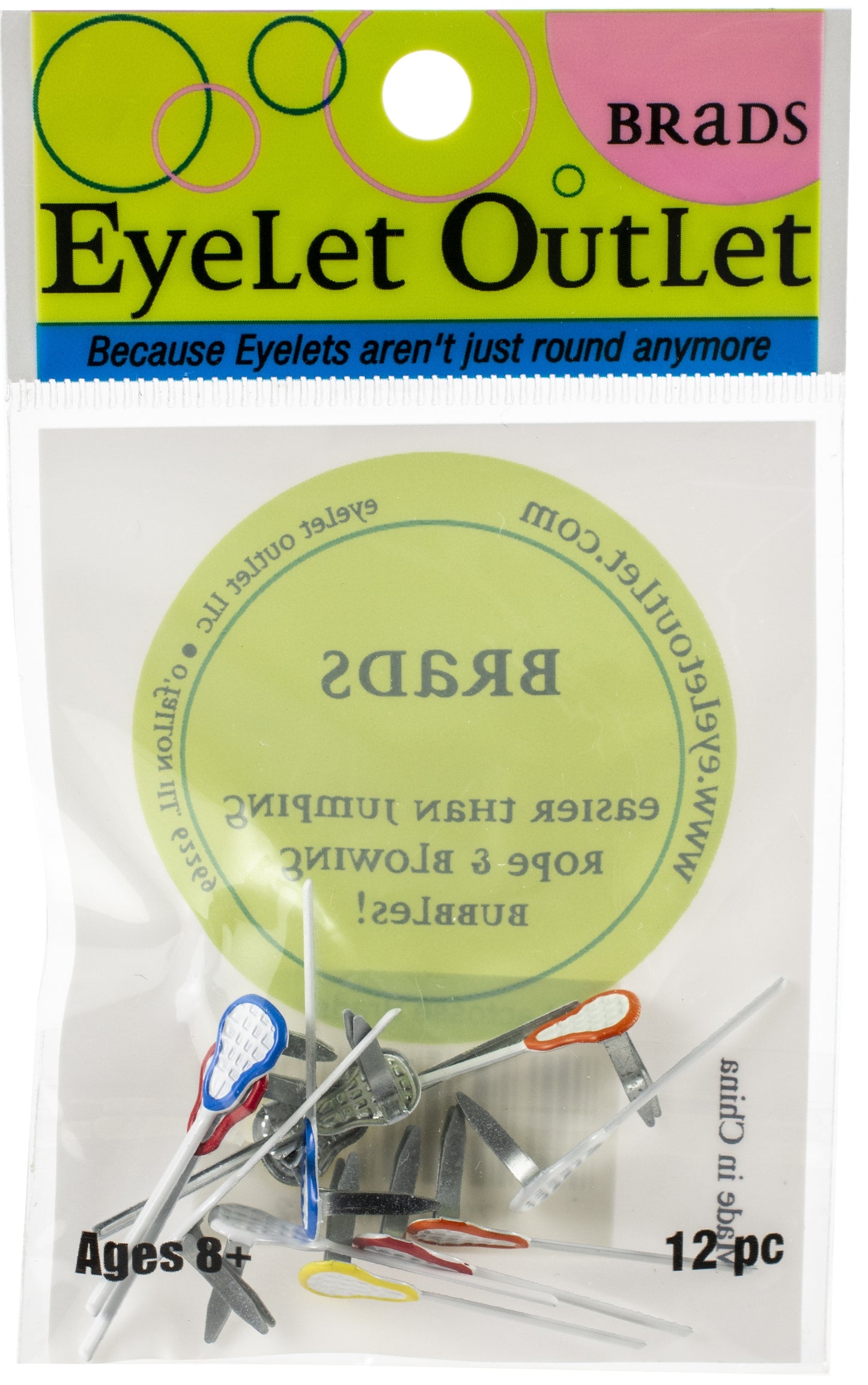 Eyelet Outlet Shape Brads 12/Pkg-Bumble Bees