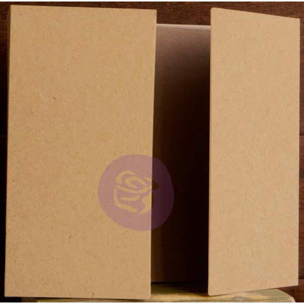 Prima Memory Hardware Chipboard Album 8.5"X8"-Kraft Gatefold W/8 Pages