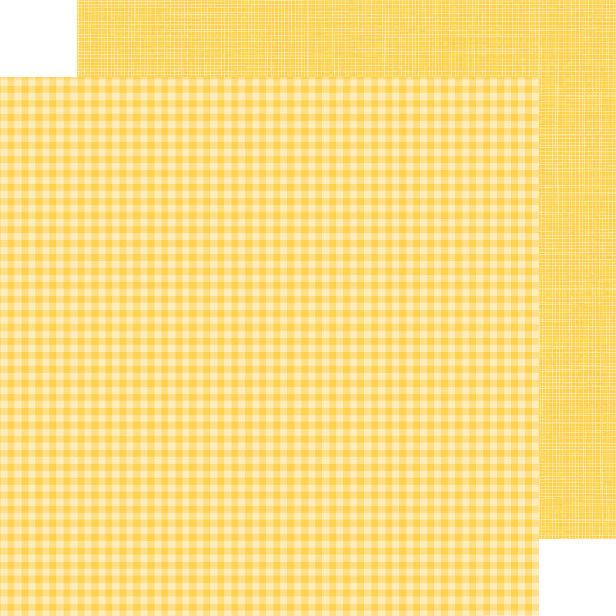 Doodlebug Petite Prints Gingham/Linen Cardstock 12"X12"- Select Style