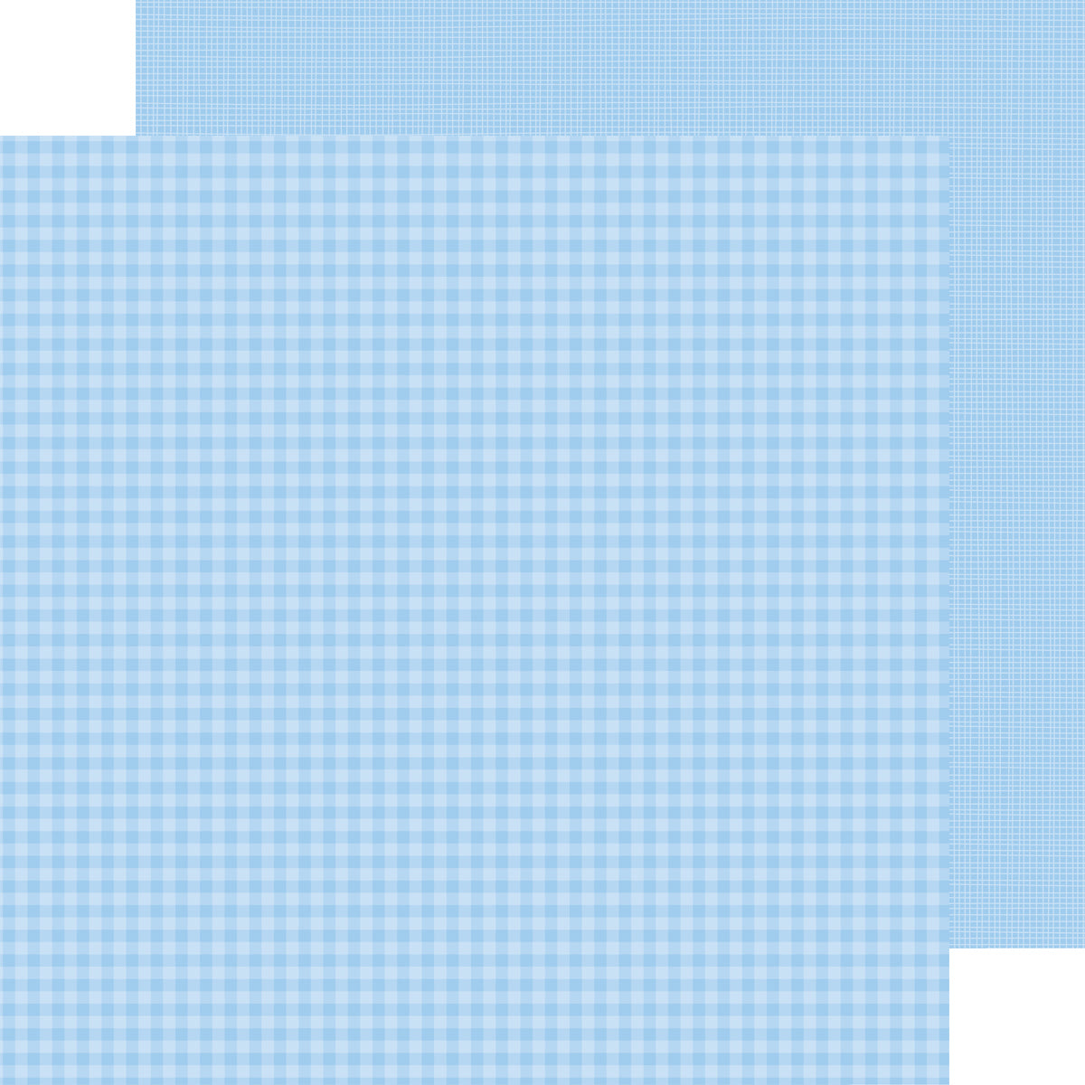 Doodlebug Petite Prints Gingham/Linen Cardstock 12"X12"- Select Style