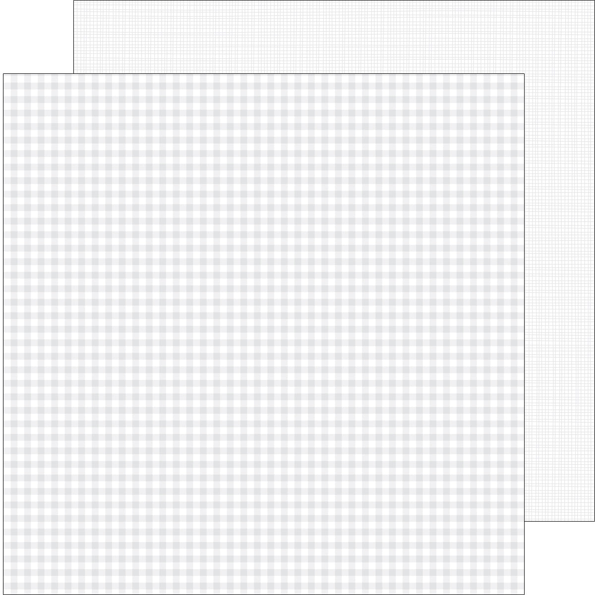 Doodlebug Petite Prints Gingham/Linen Cardstock 12"X12"- Select Style