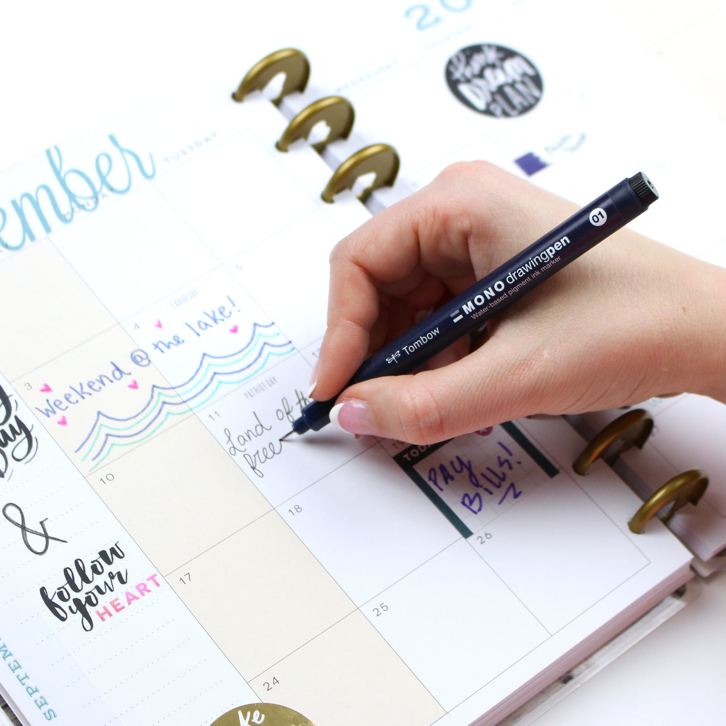 Tombow MONO Drawing Pens 3/Pkg-0.1mm, 0.3mm & 0.5mm Black