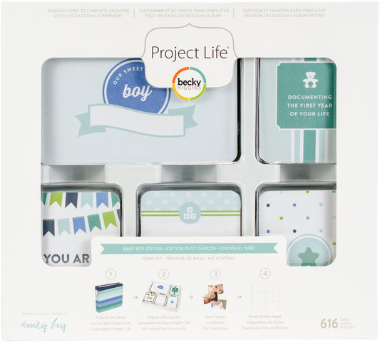 Project Life Core Kit-Baby Boy, 616/Pkg