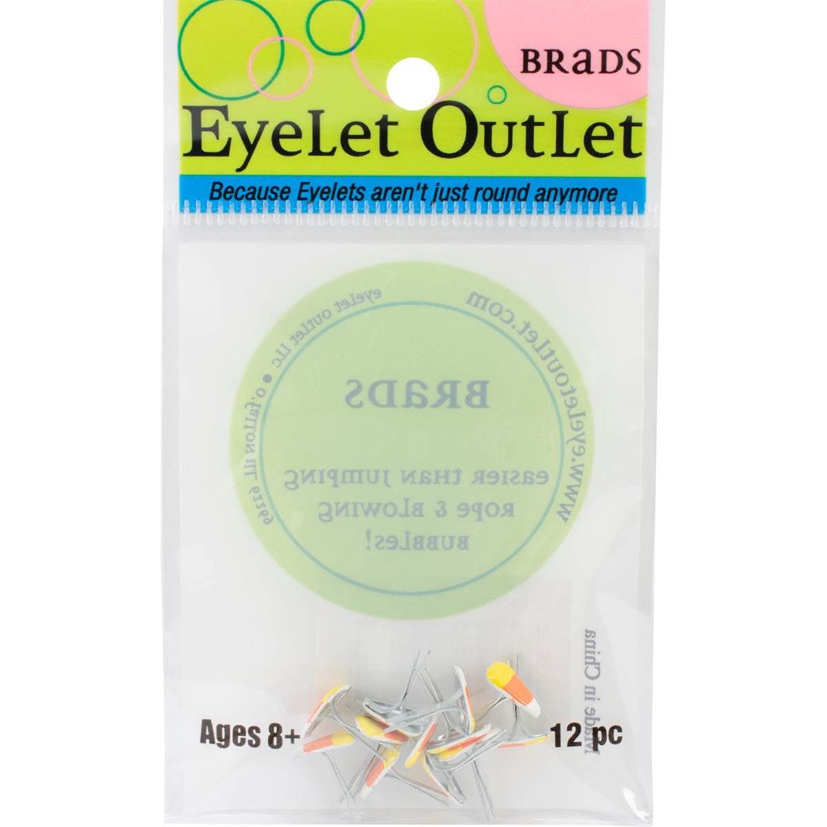 Eyelet Outlet Shape Brads 12/Pkg-Bumble Bees