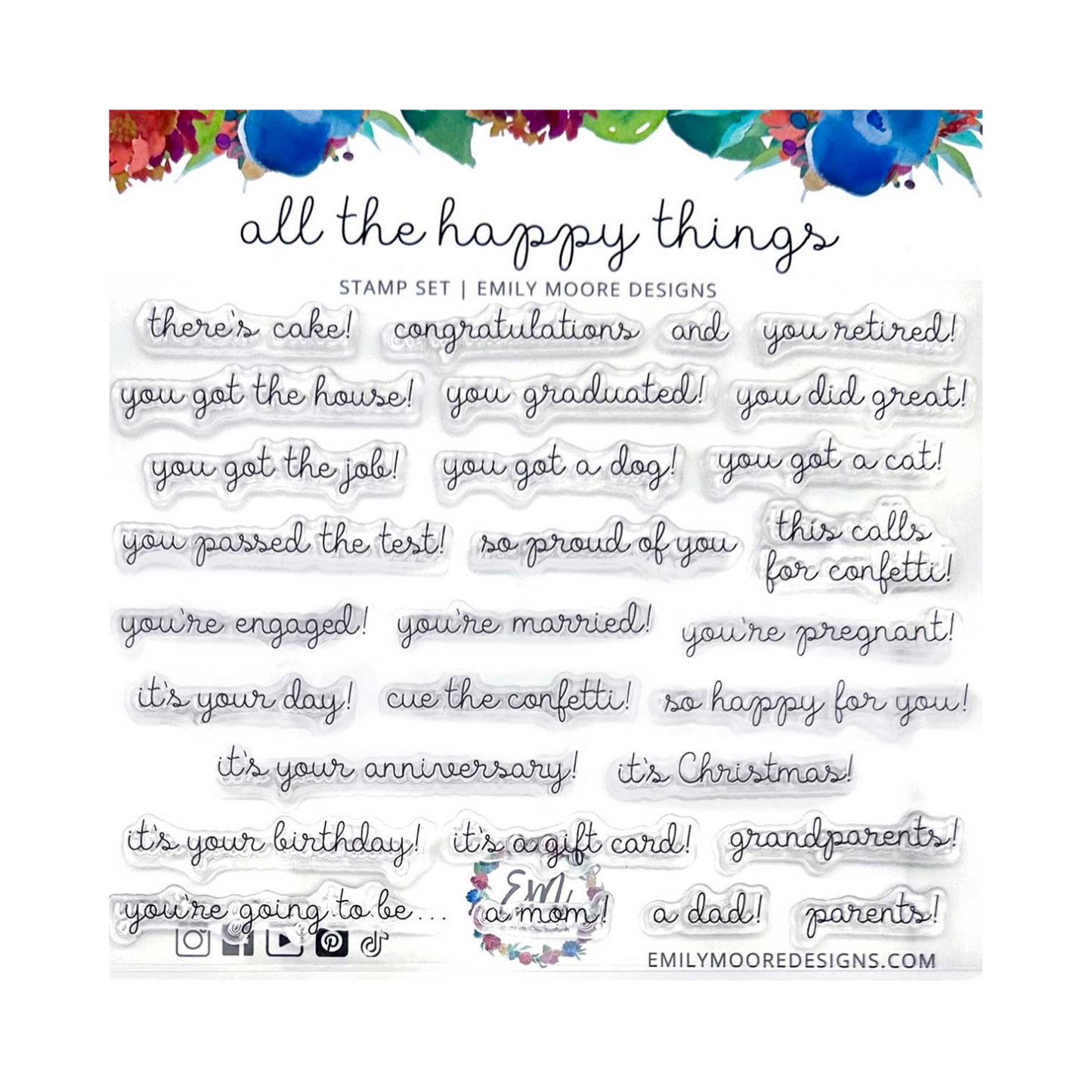 all the happy things Stamp Set (28 pc.)