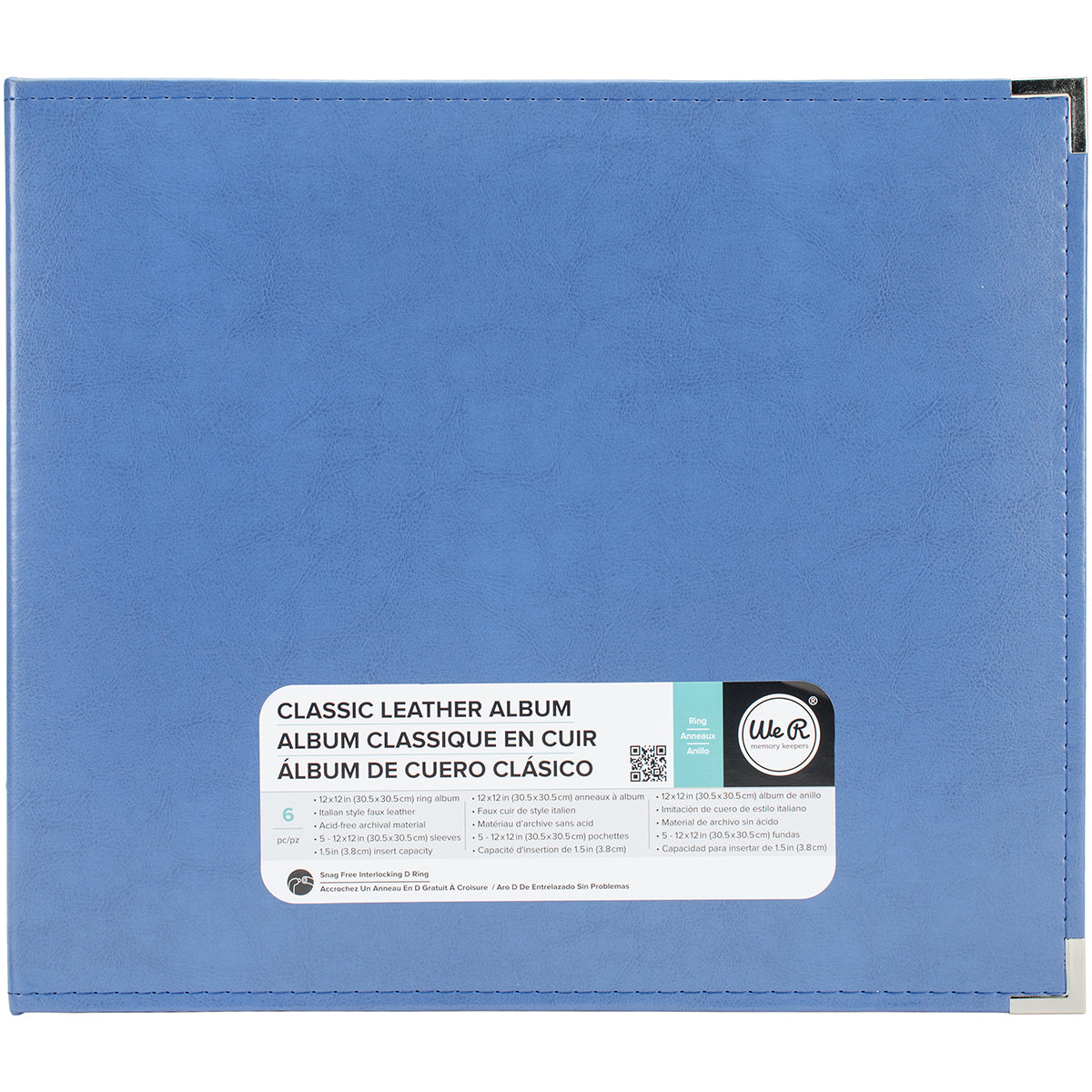 We R Classic Leather D-Ring Album 12"X12"-Select Color