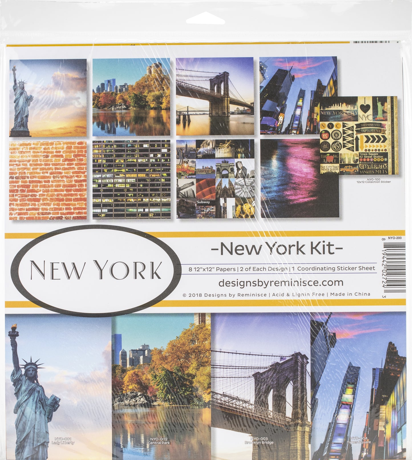 Reminisce Collection Kit 12"X12"-New York