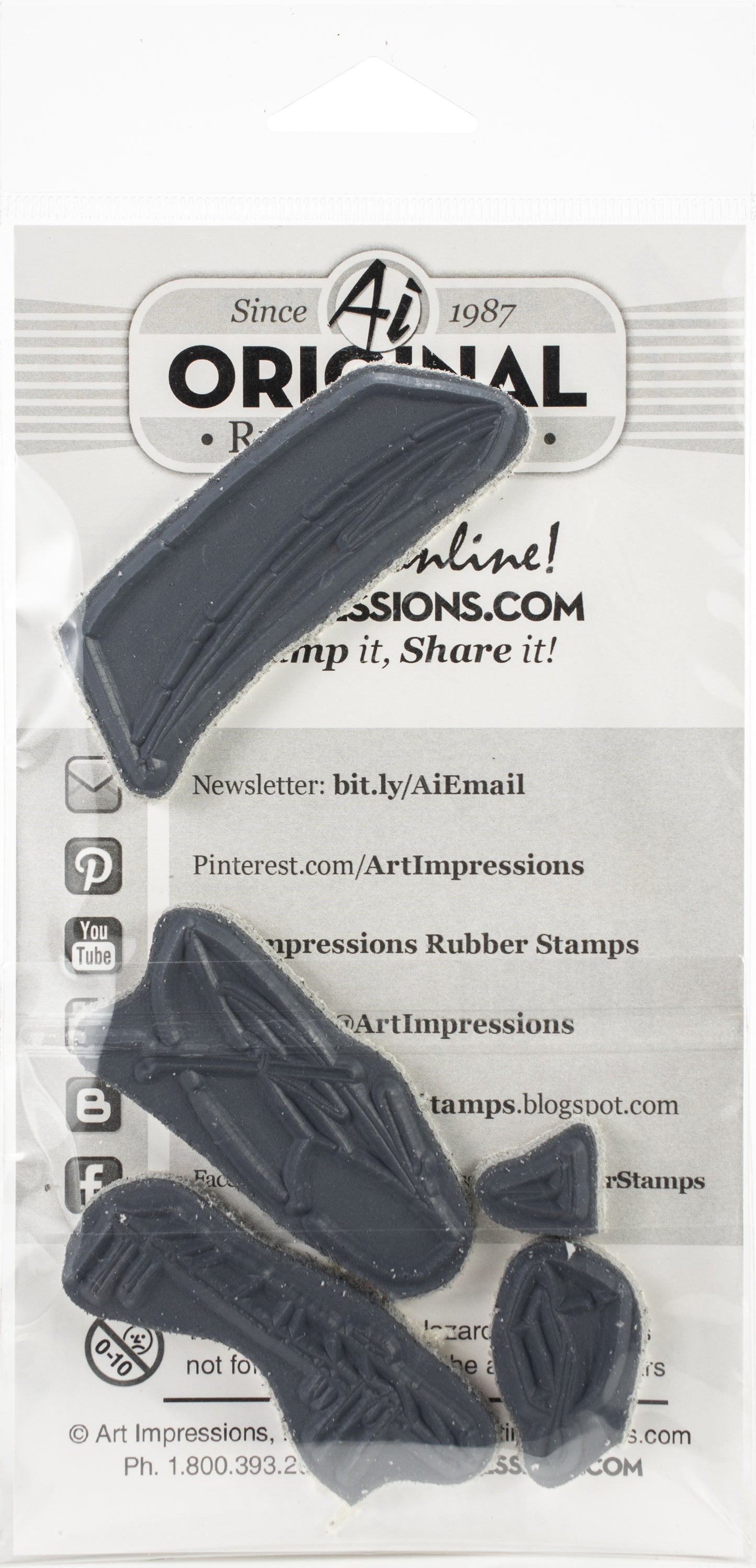 Art Impressions Watercolor Cling Rubber Stamps-Boat
