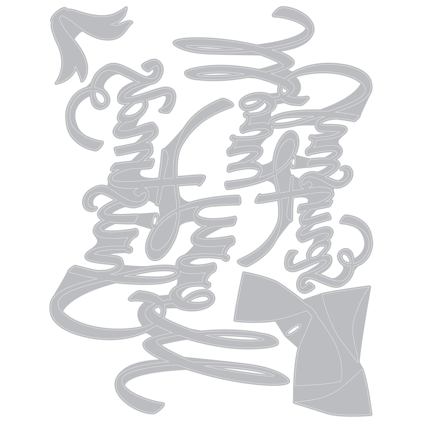 Sizzix Thinlits Dies By Tim Holtz-Christmas Ribbon