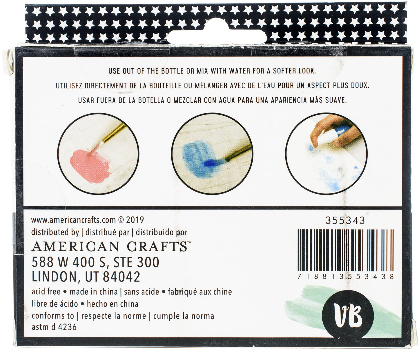 Vicki Boutin Mixed Media Color Pop Acrylic Paint 1.7oz 4/Pkg-Metallics