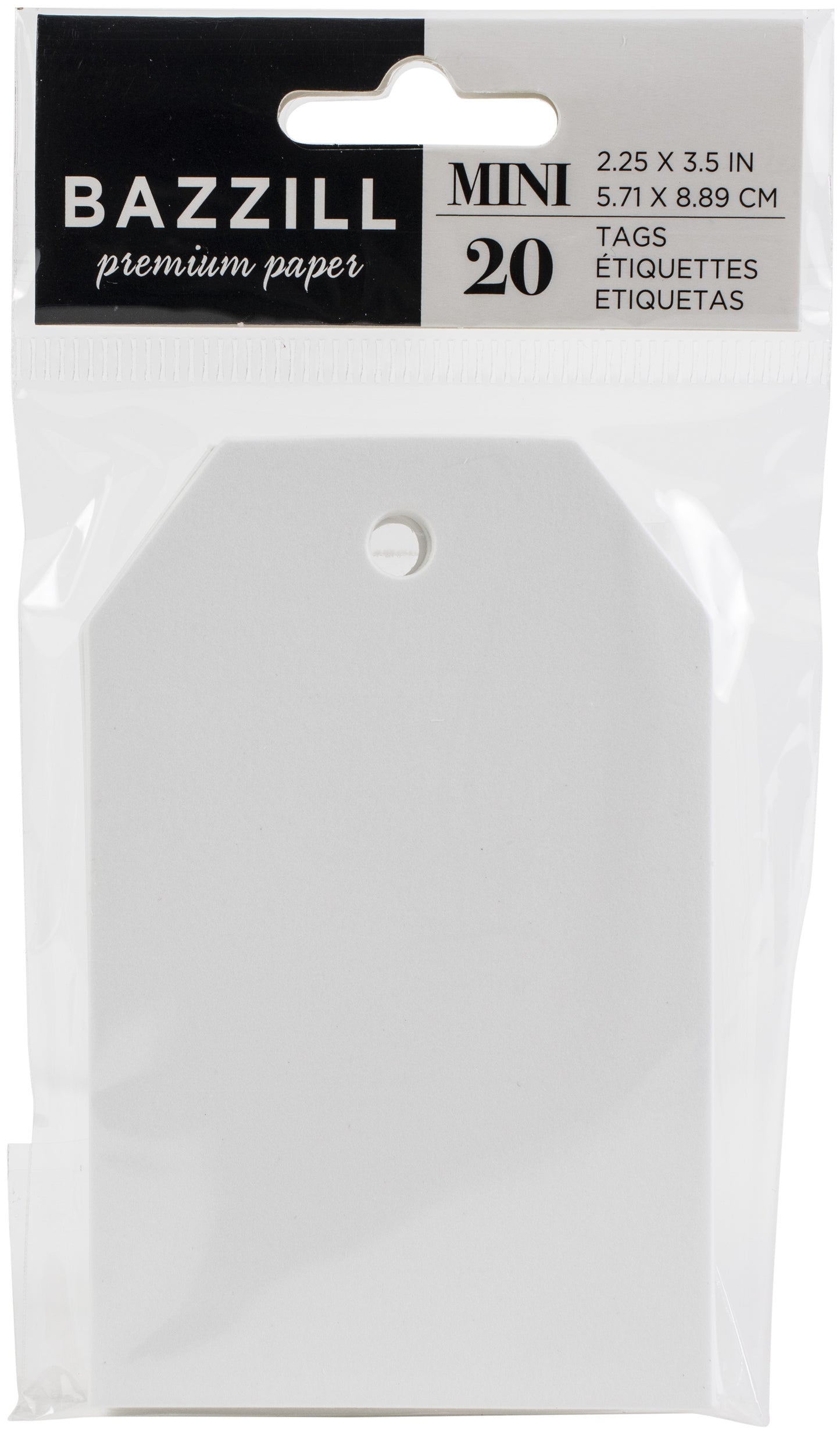 Bazzill Mini Tags 2.25"X3.5" 20/Pkg - Select Style