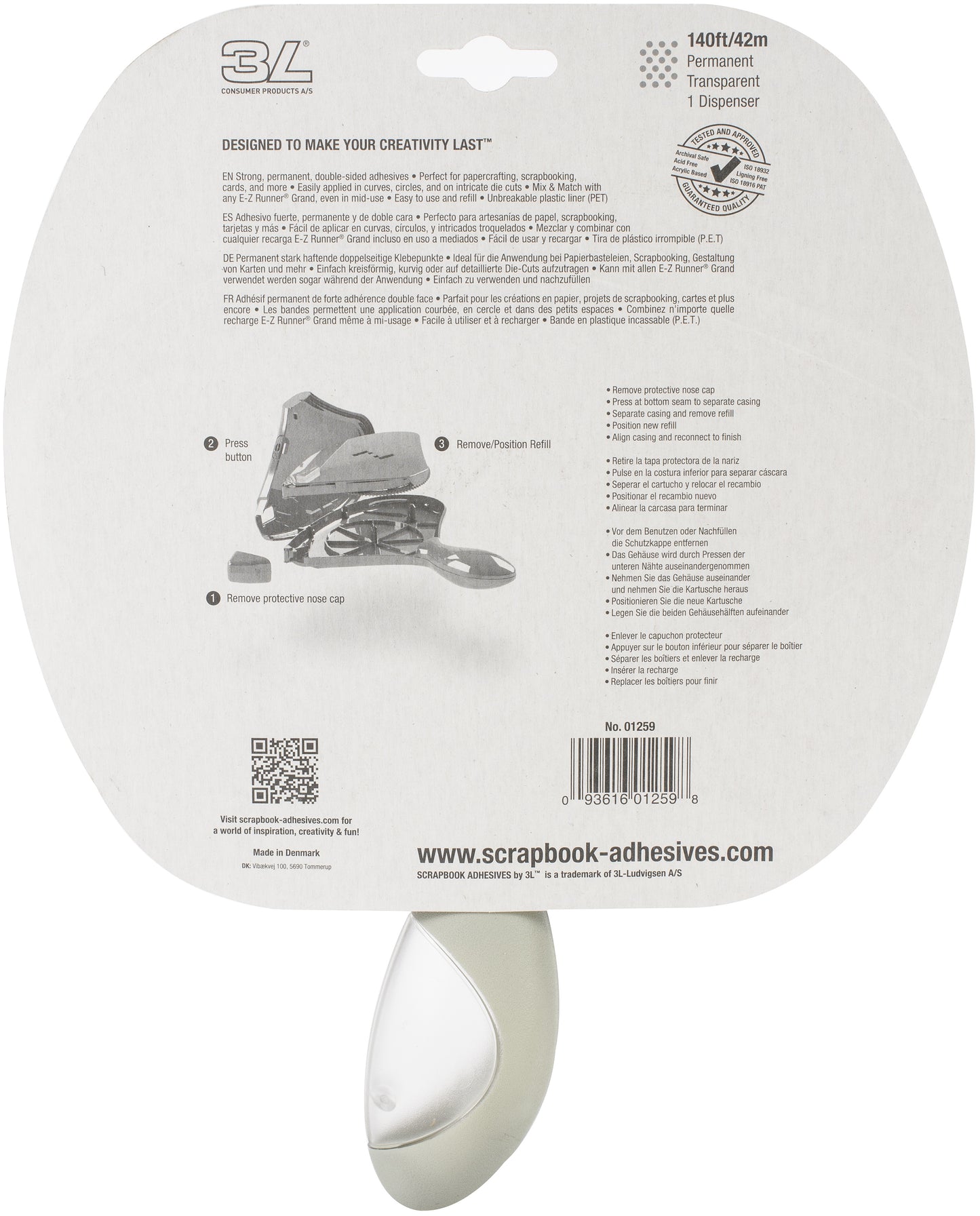 Scrapbook Adhesives E-Z Runner Grand Adhesive-Permanent, .3"X140'
