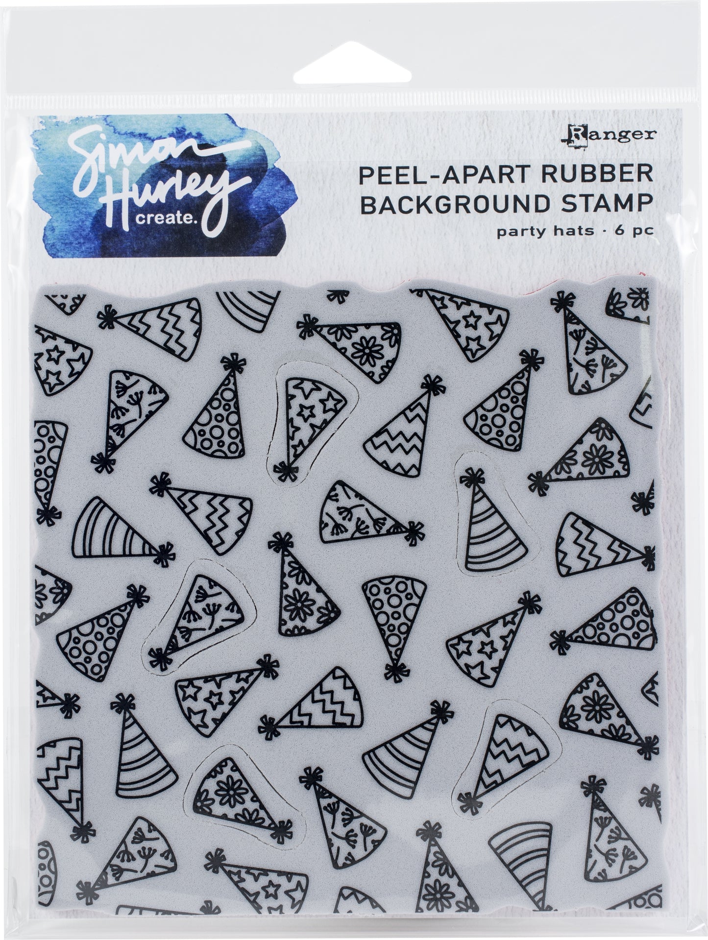 Simon Hurley create. Cling Stamps 6"X6"-