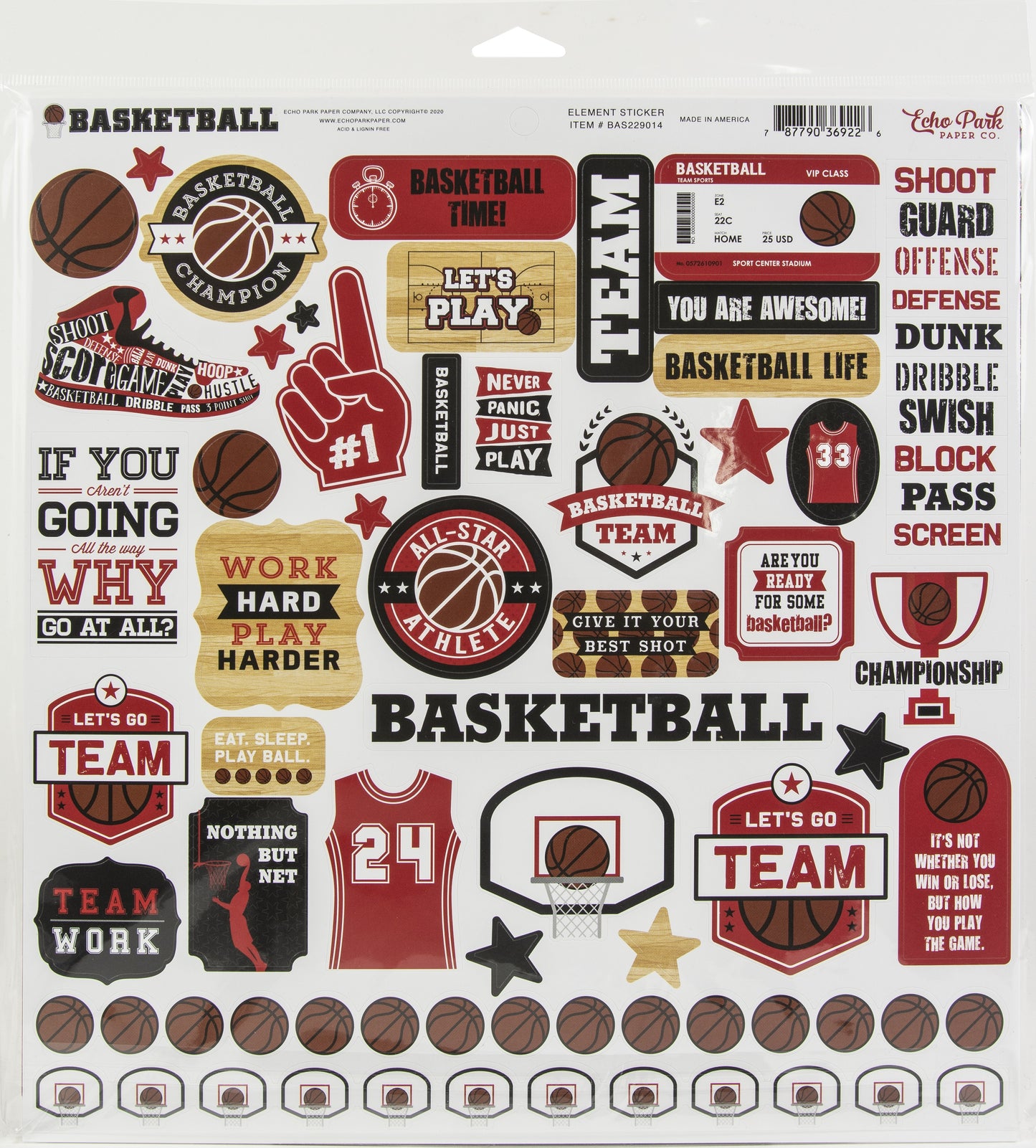 Echo Park Collection Kit 12"X12"-Basketball