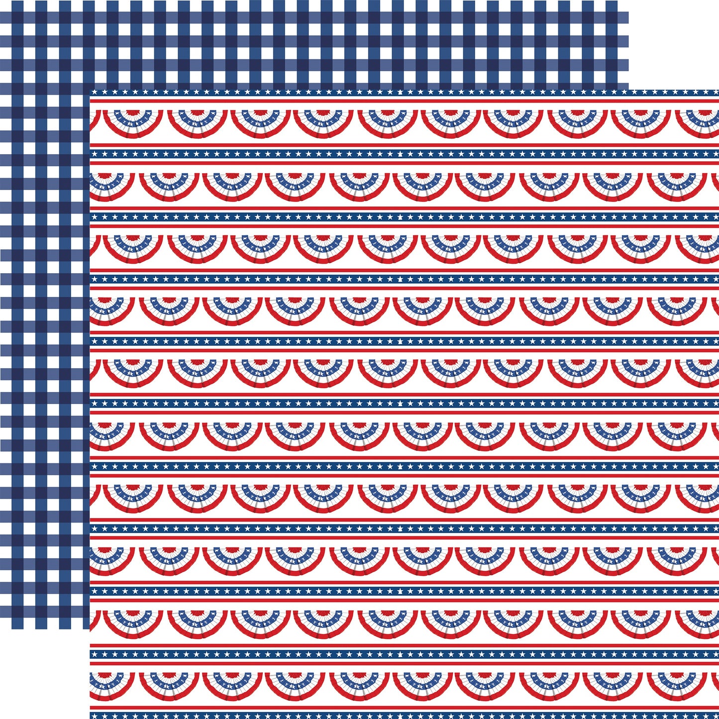 God Bless America Double-Sided Cardstock 12"X12"-Border Strips