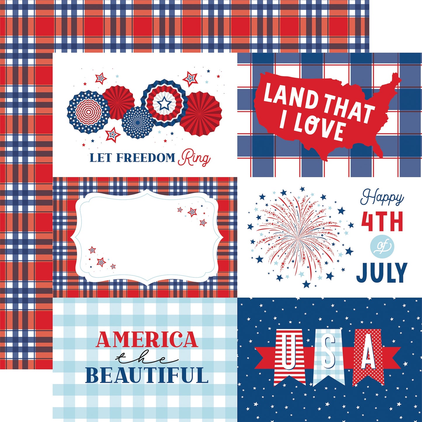 Let Freedom Ring Double-Sided Cardstock 12"X12"-Select Style