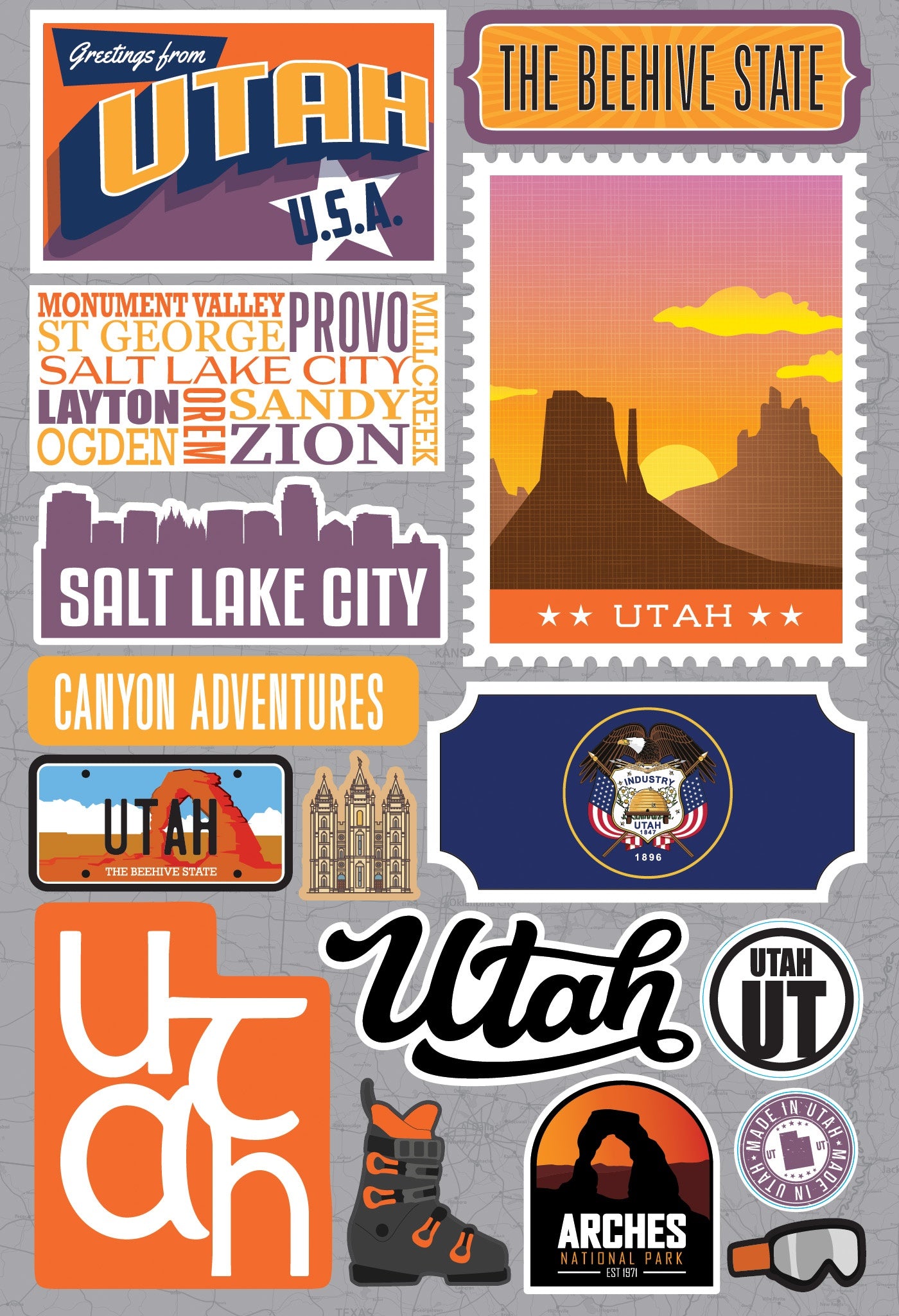 Reminisce Jet Setters 3.0 Dimensional Stickers-Select Style