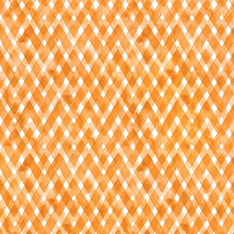 Paper House Double-Sided Cardstock 12"X12"-Orange Watercolor Plaid/Stripes