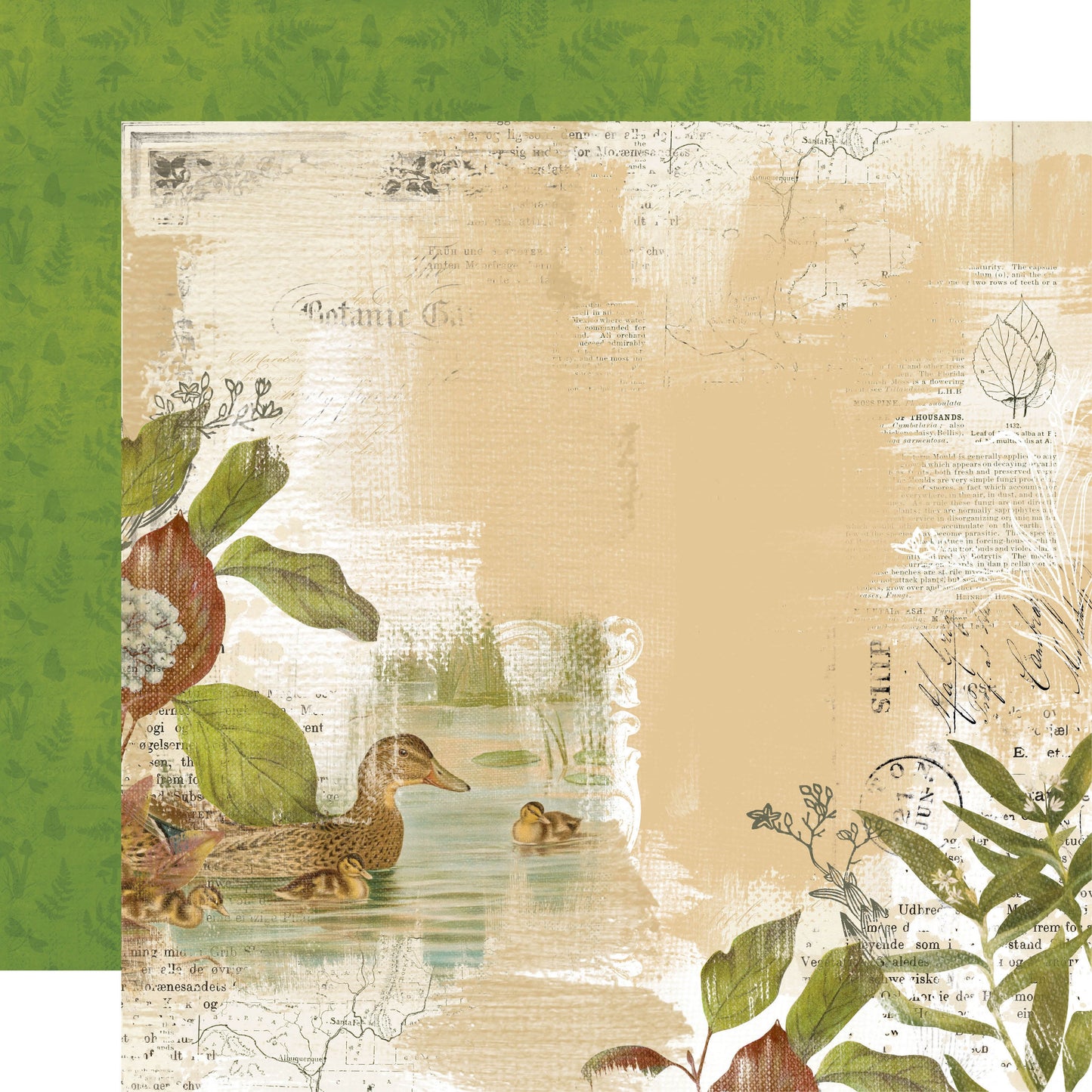 Simple Vintage Lakeside Double-Sided Cardstock 12"X12"-4"X6" Elements