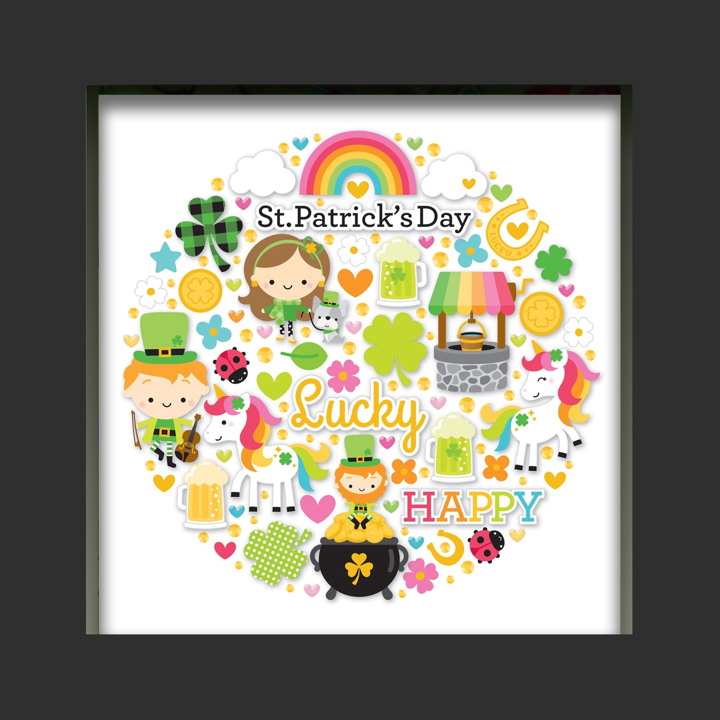 Doodlebug Design Shadow Box Insert Kit-Lots O'Luck