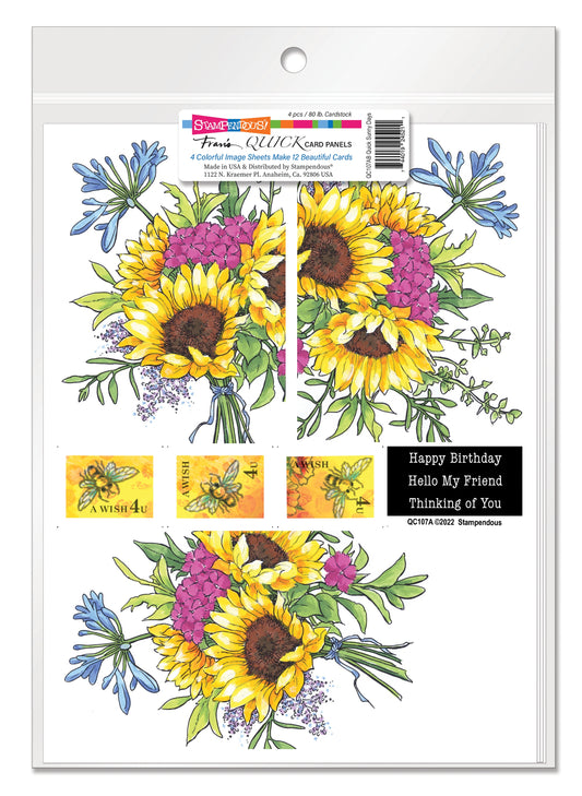 Stampendous Quick Card Panels-Sunny Days