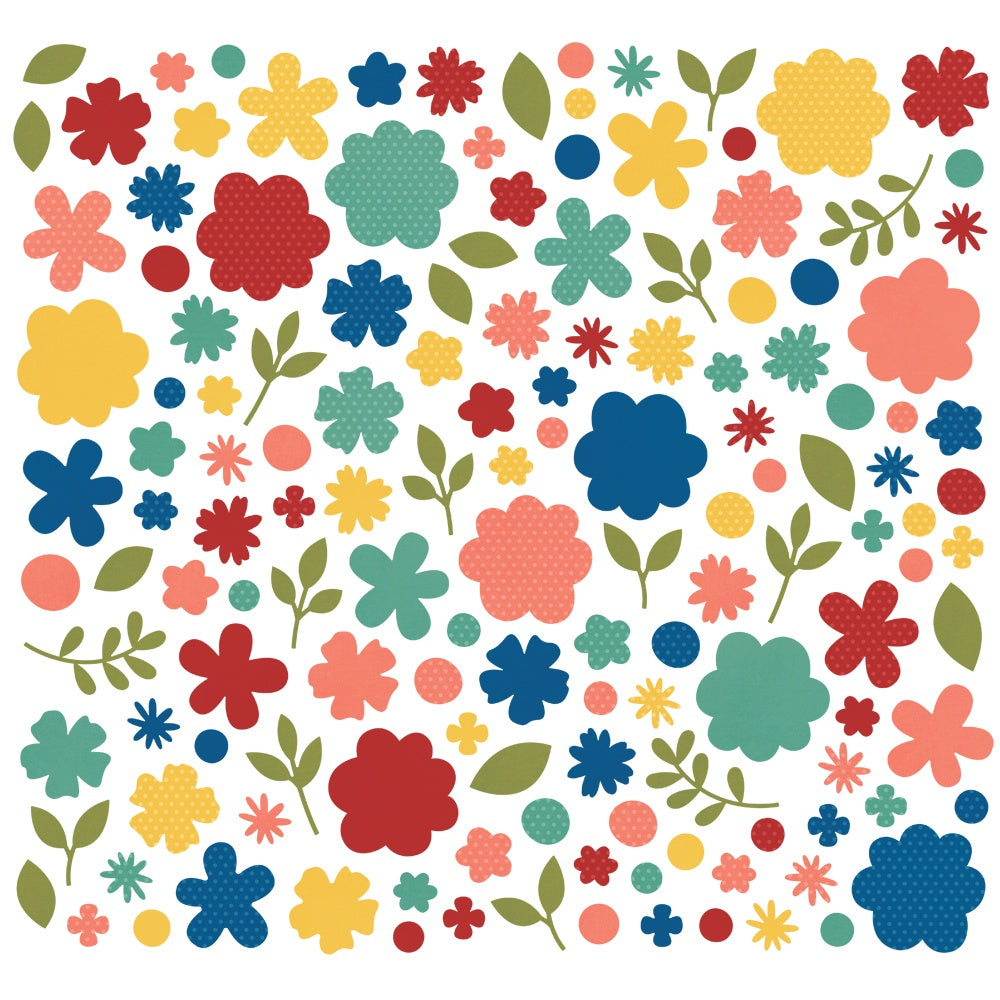 Color Vibe Cardstock Flowers Bits & Pieces 143/Pkg-Bolds