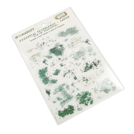 49 And Market Essential Textblends Rub-Ons 6"X8" 2/Pkg-Select Style