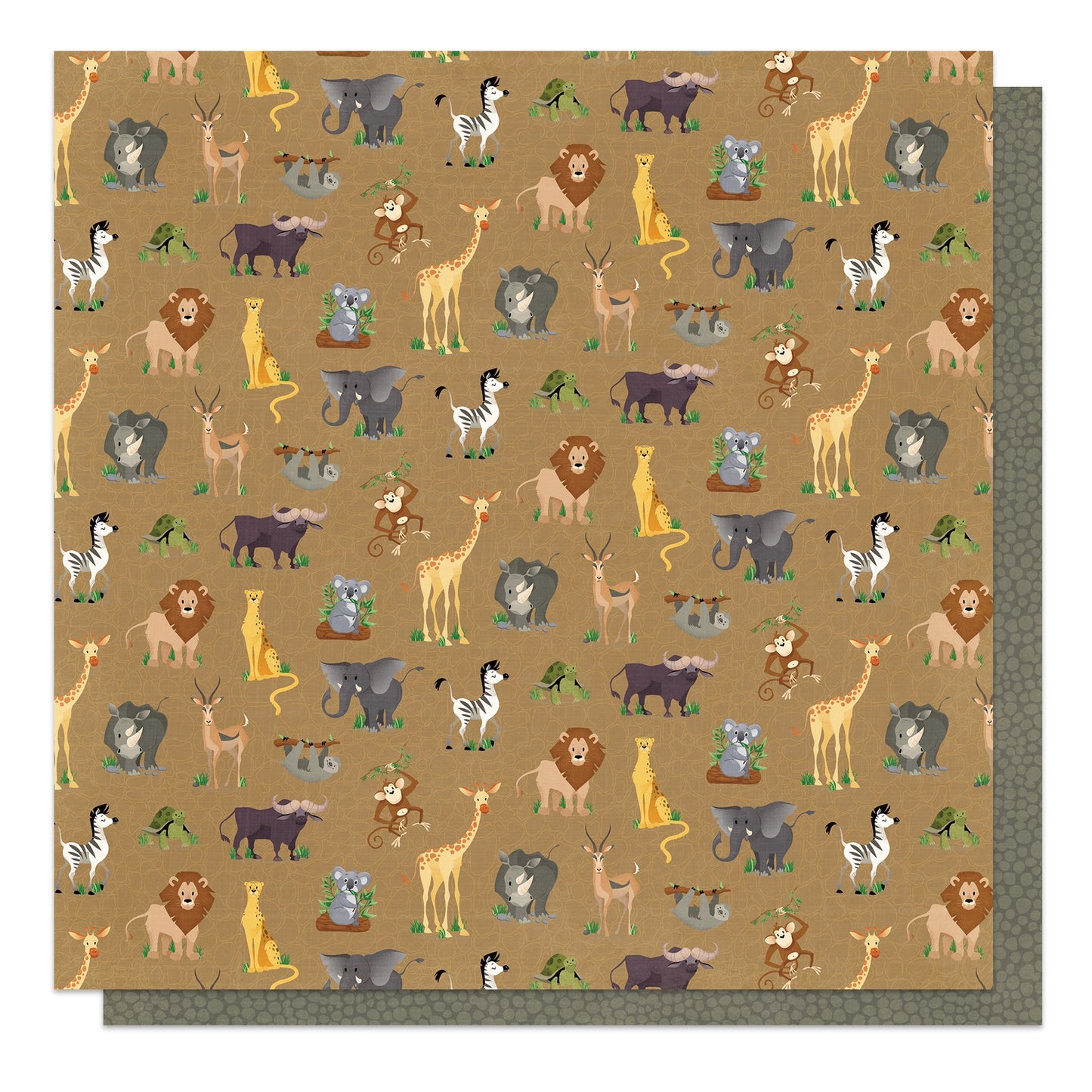 A Day At The Zoo Double-Sided Cardstock 12"X12"-