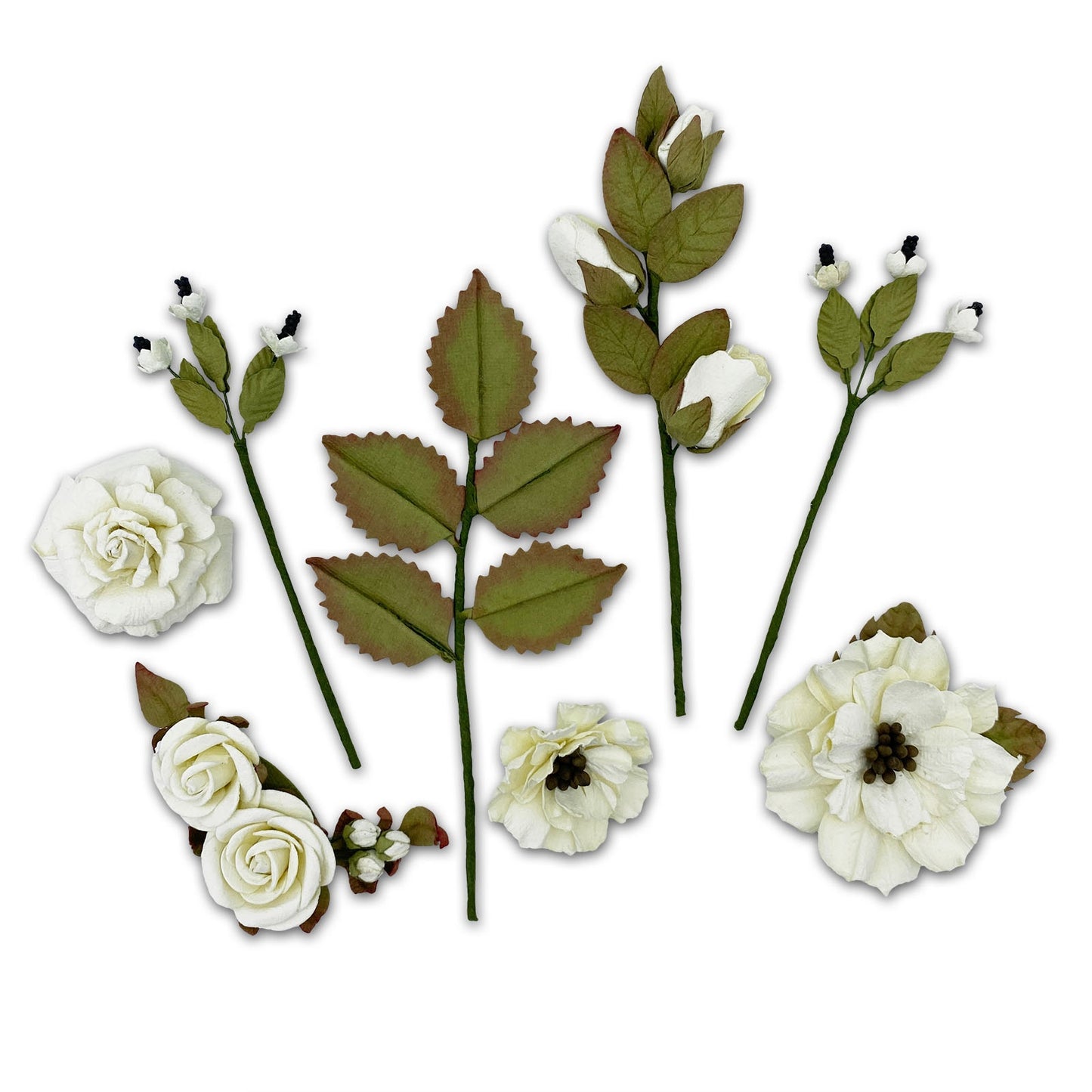 49 And Market Nature's Bounty Paper Flowers-Cream