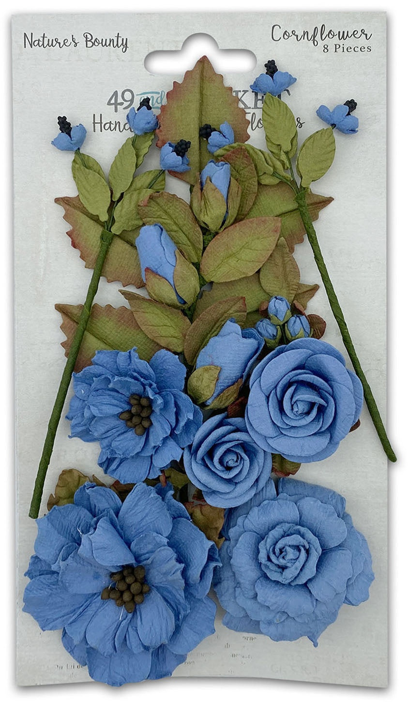 49 And Market Nature's Bounty Paper Flowers-Cornflower