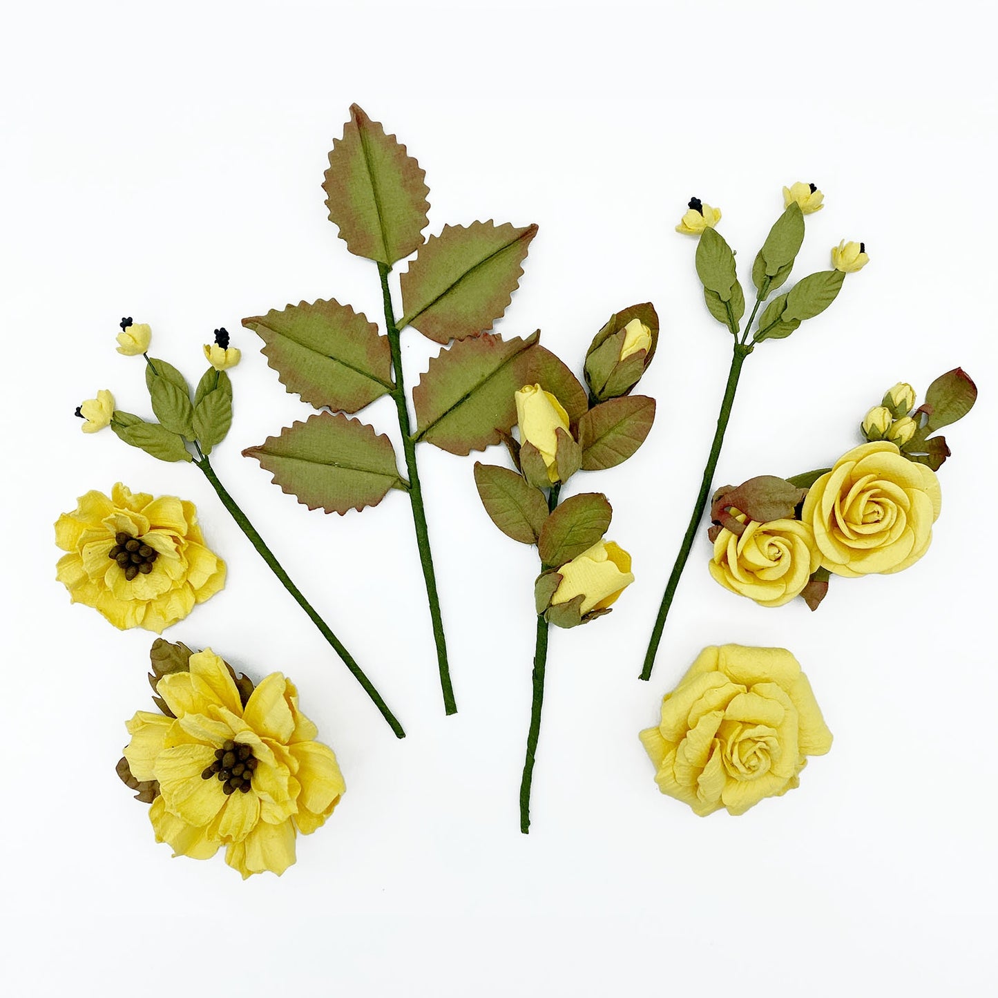 49 And Market Nature's Bounty Paper Flowers-Canary
