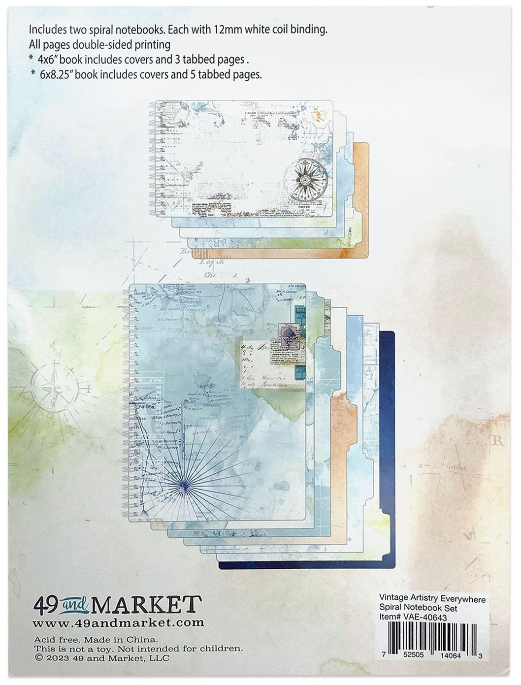 Vintage Artistry Everywhere Spiral Notebook Set-