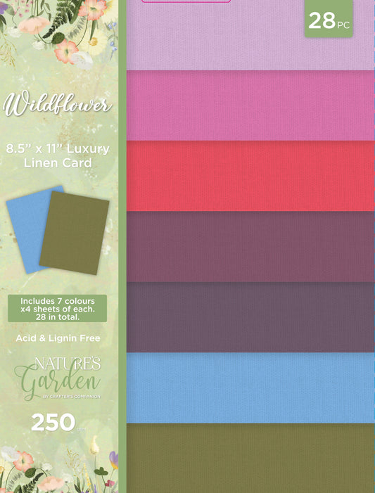 Nature's Garden Wildflower Card Pack 8.5"X11"-Luxury Linen