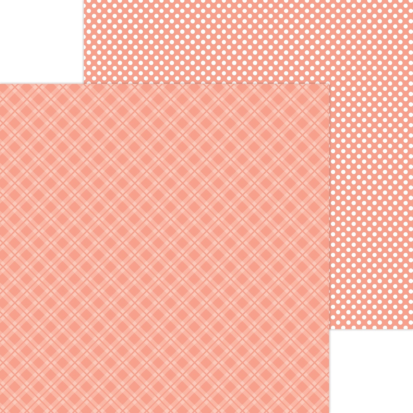 Doodlebug Petite Prints Plaid/Polka Dot Cardstock 12"X12"- Select Style