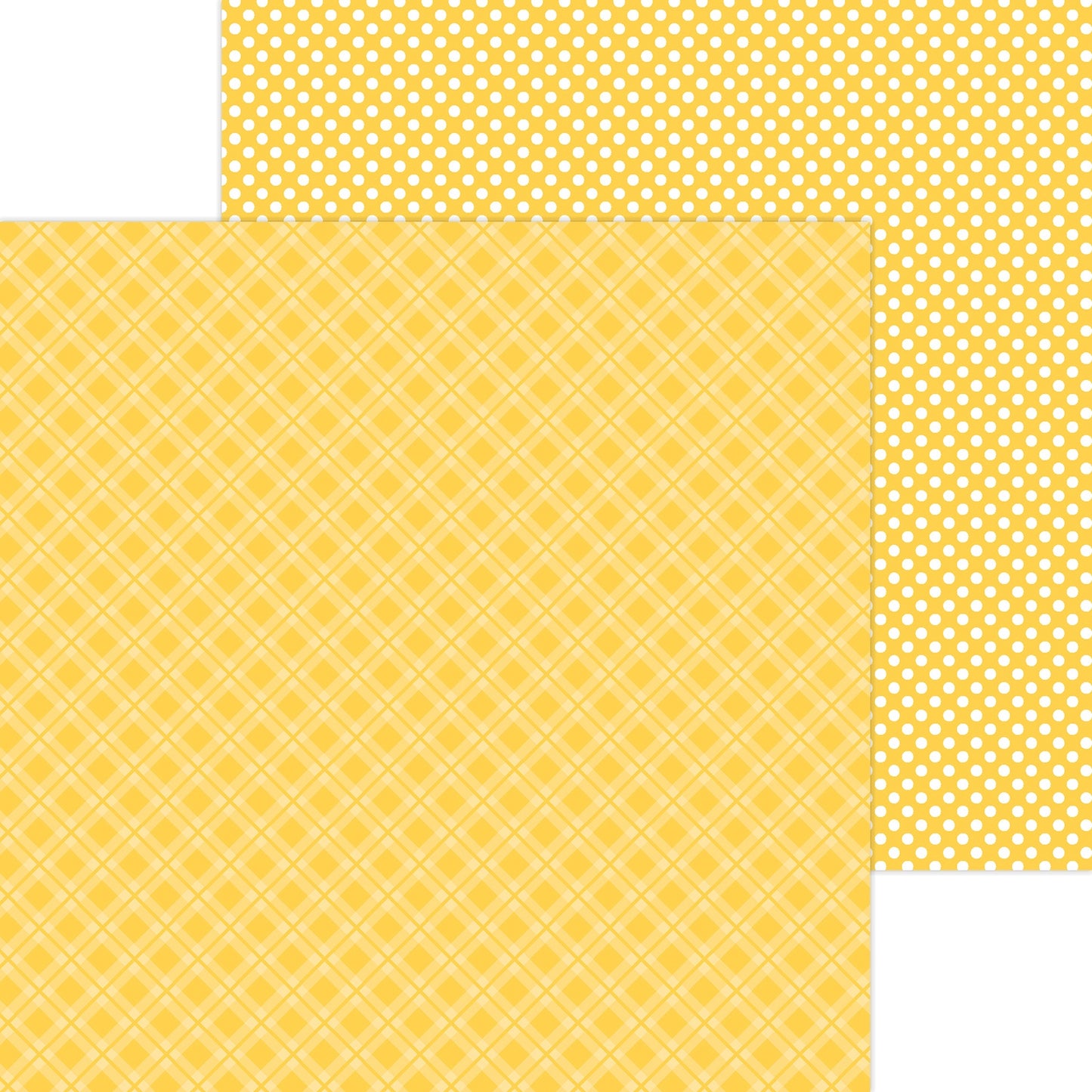 Doodlebug Petite Prints Plaid/Polka Dot Cardstock 12"X12"- Select Style